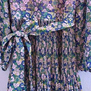 Boden Plisse Floral Dress